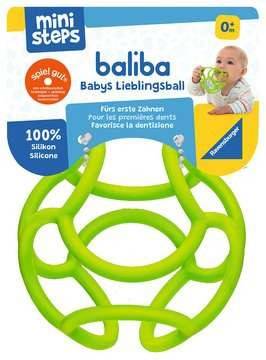 Ravensburger 04150 - ministeps® baliba Babys Lieblingsball, Greifling, Zahnhilfe, grün Fürs allererste Zahnen, Baby-Ball, Material: Silikon, Durchm