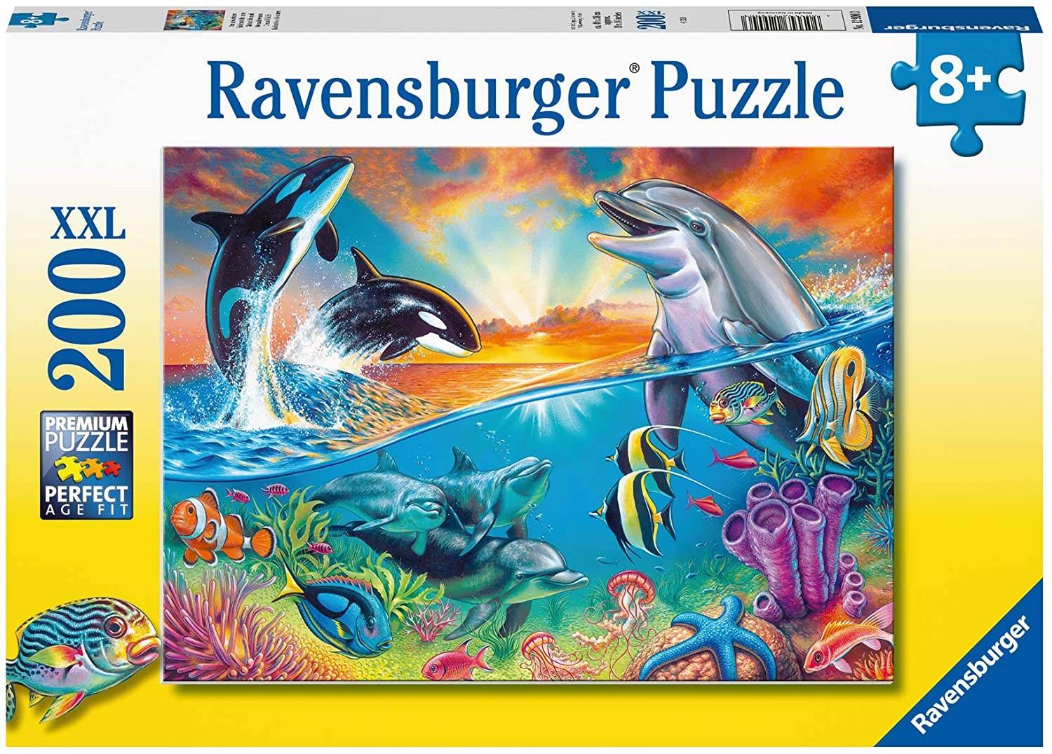 Ravensburger 12900 - Ozeanbewohner, Puzzle, 200 XXL-Teile XXL Puzzle, 200 Teile, Maße: 49 x 36 cm, Premium Puzzle, Perfect Age Fit