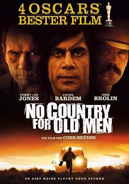No Country for Old Men Ausgezeichnet mit 4 Oscars u. 2 Golden Globes 2008, u. a. für den Besten Film, Beste Regie u. Besten Nebendarsteller (Javier