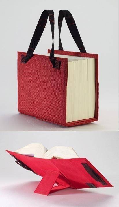 LexSkin tragbarer Umschlag für Loseblattwerke rubin-rot, Buchhüllen-Tasche mit Buchstütze Buchhülle mit integrierter Buchstütze und Trageriemen i