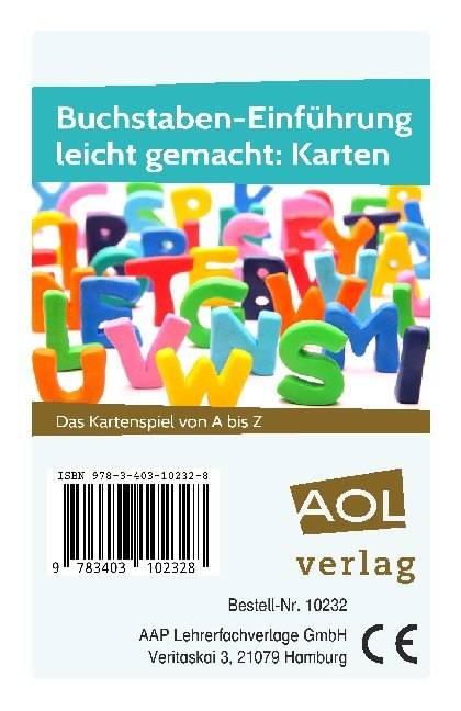 Buchstaben-Einführung leicht gemacht: Karten Das Kartenspiel von A bis Z (1. Klasse)