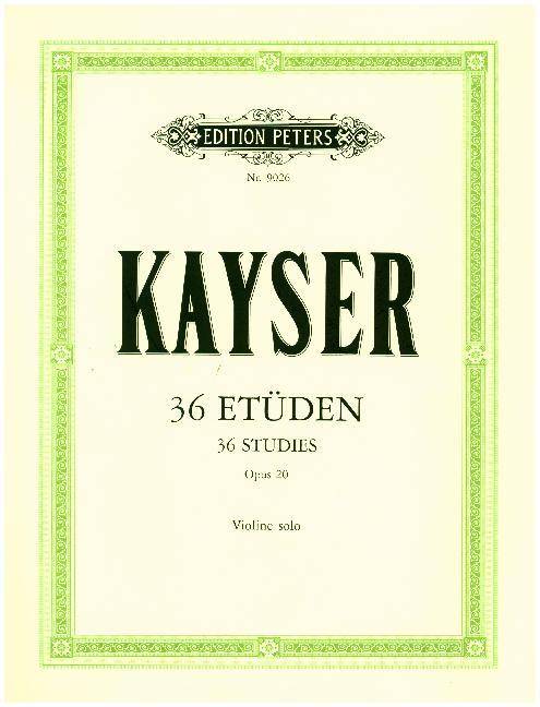 36 Etüden op. 20, Violine solo für Violine