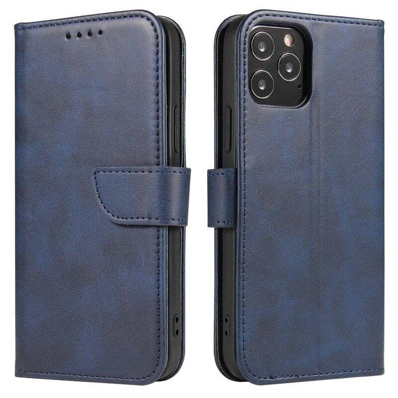Premium Magnet Case Buch Tasche aufklappbare Hülle Standfunktion Zubehör für Samsung Galaxy S21 (G991F) in Blau