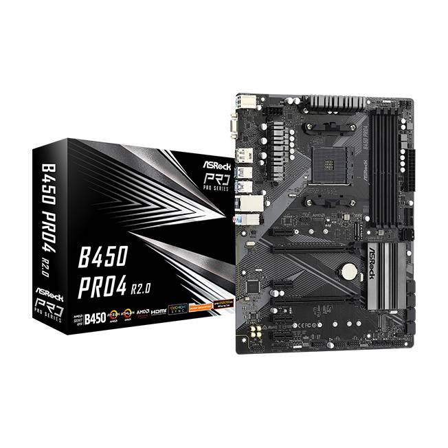 B450 Pro4 R2.0 ATX AM4 AMD B450