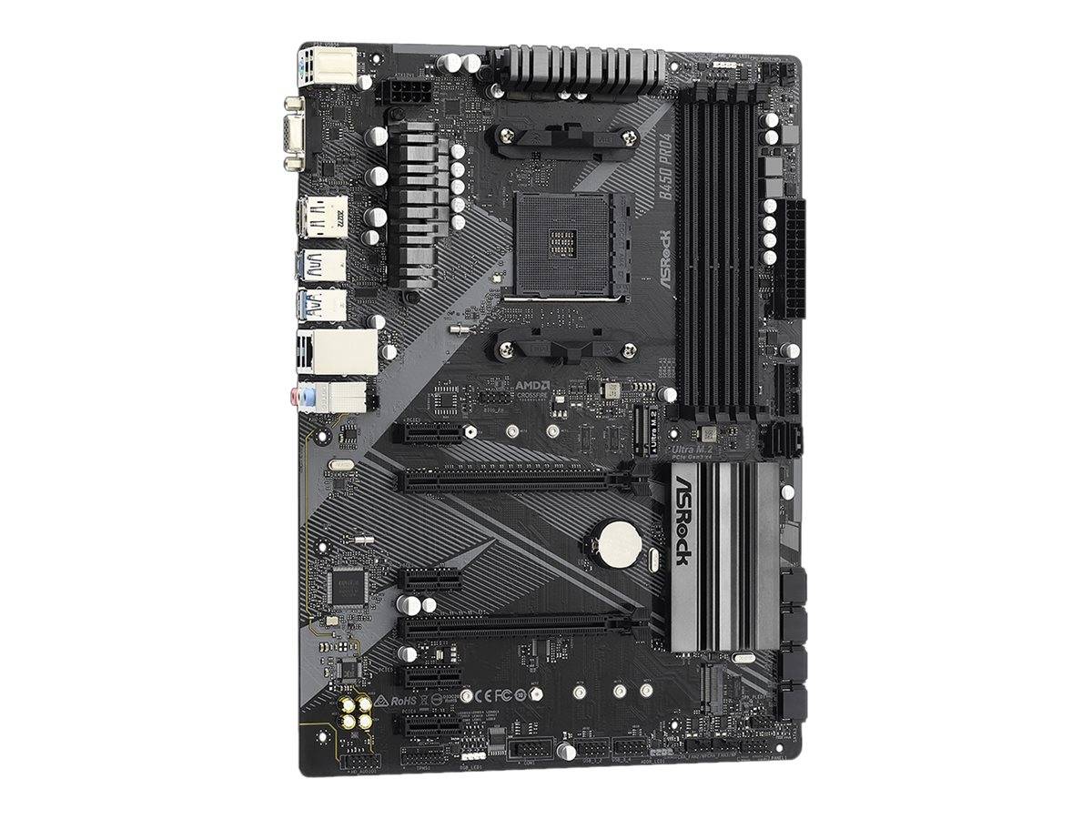 ASRock B450 Pro4 R2.0 - Motherboard - ATX - Socket AM4 - AMD B450 Chipsatz - USB-C Gen2, USB 3.2 Gen 1, USB 3.2 Gen 2 - Gigabit LAN