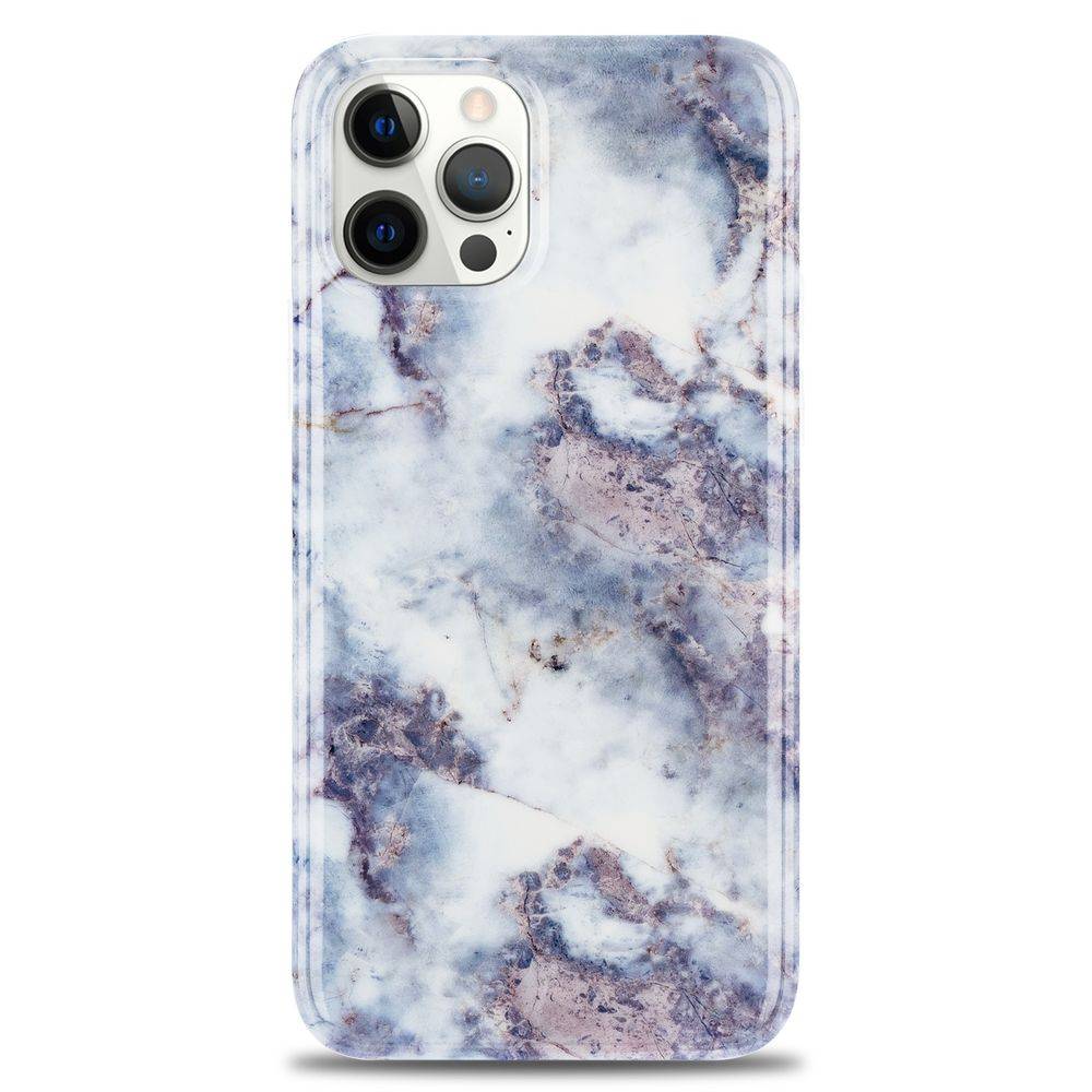 Für Apple iPhone 12 Mini Marble Silikon Case TPU Schutz Muster Tasche Hülle Cover Etuis Zubehör Hell Grau