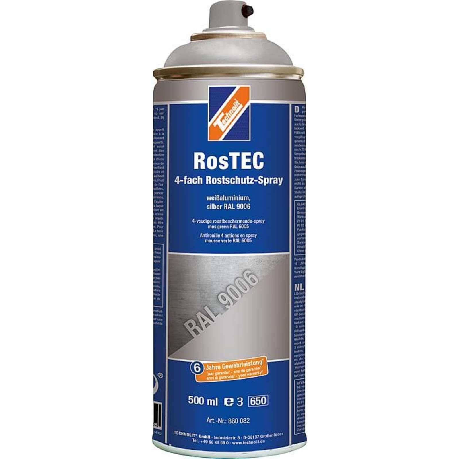 TECHNOLIT Rostschutz Spray RosTEC RAL 500 ml - Farbe:weißaluminium