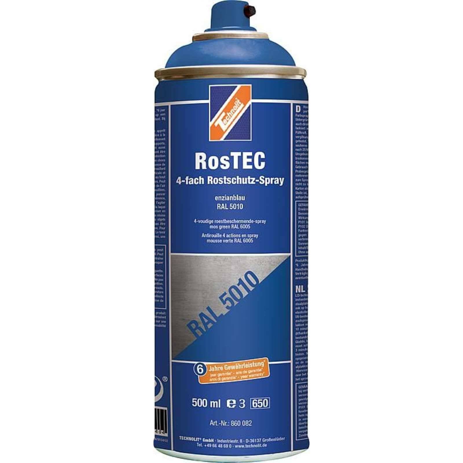 TECHNOLIT Rostschutz Spray RosTEC RAL 500 ml - Farbe:enzianblau