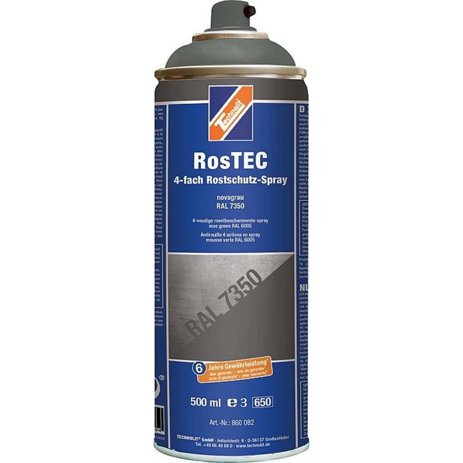 TECHNOLIT Rostschutz Spray RosTEC RAL 500 ml - Farbe:novagrau