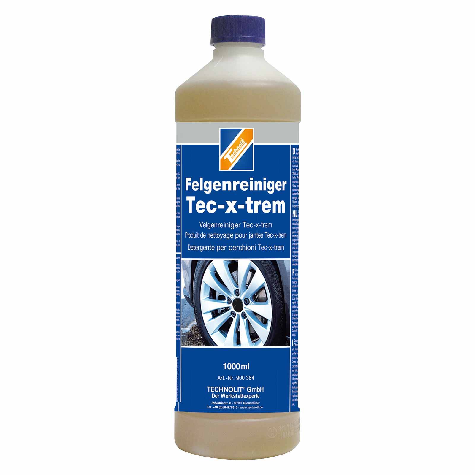 TECHNOLIT Felgenreiniger Tec-x-trem 2x 1 Liter inkl. Sprühflasche 500 ml