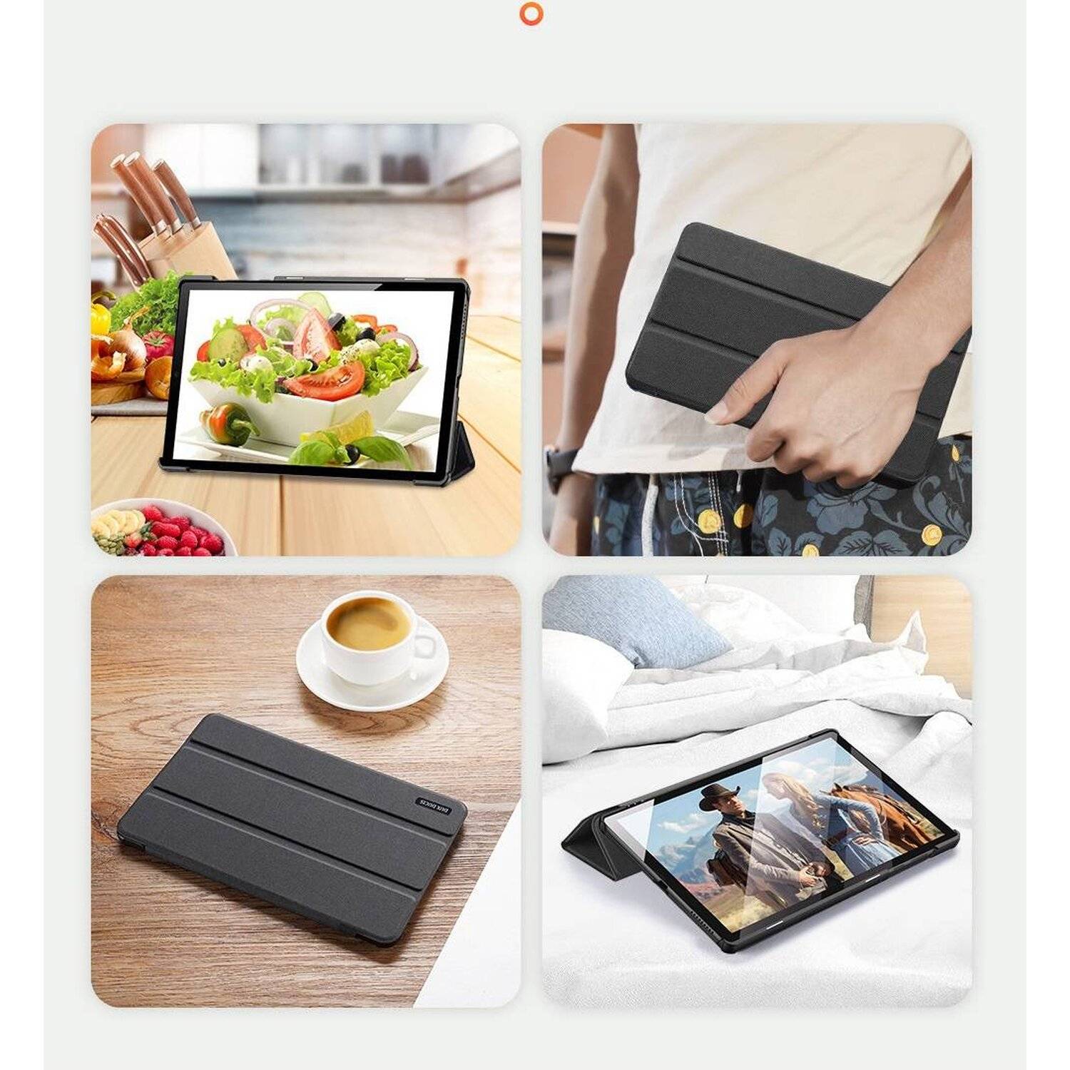 Dux Ducis Hartschale mit Smart Sleep und integrierter Standfunktion Schutz Hülle für LENOVO TAB M10 HD 2 10.1" Schwarz