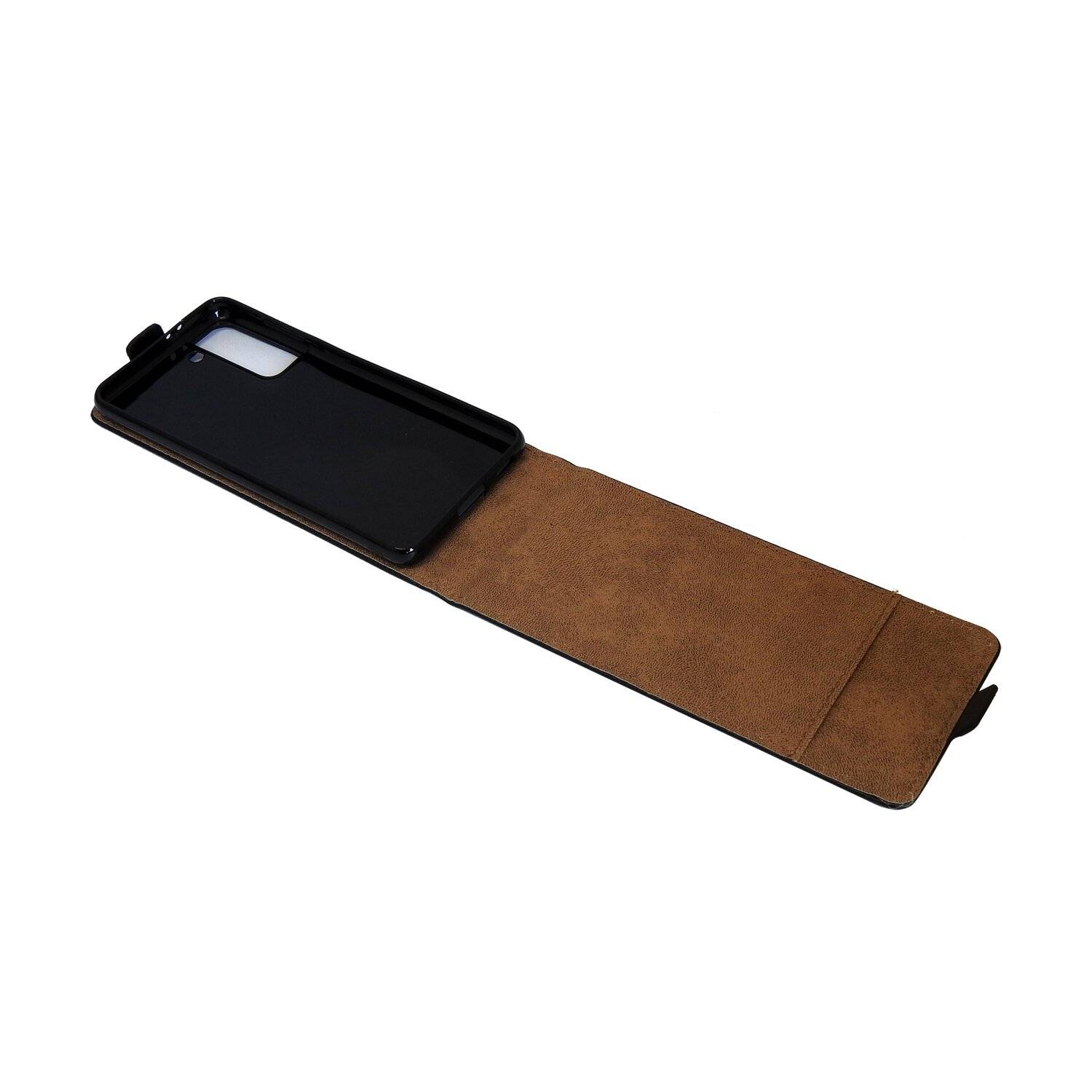 Flip Case für Samsung Galaxy S21+ (G996F) Handy Tasche vertikal aufklappbar Schutzhülle Klapp Hülle Schwarz