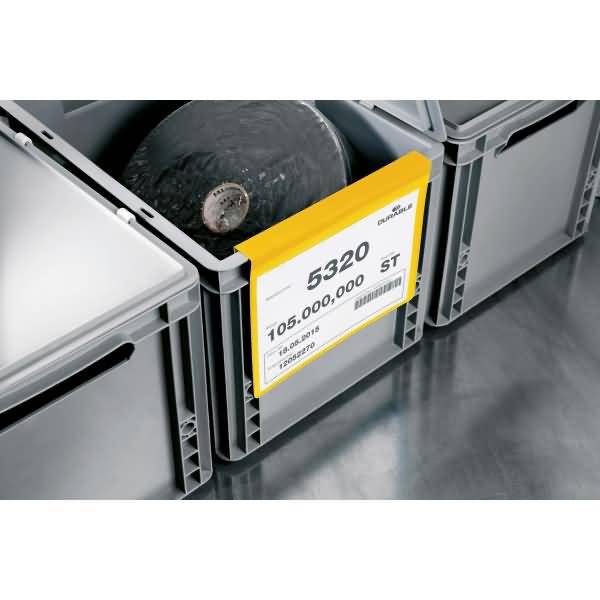 Kennzeichnungstasche mit Falz A5 quer gelb VE=50 Stück