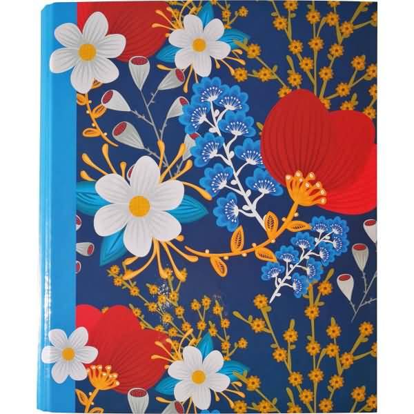 Ringbuch A5 4 Ringe -Blumen- mit Register A-Z