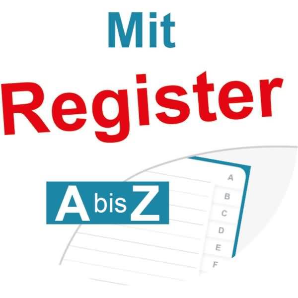 Ringbuch A5 4 Ringe -Blumen- mit Register A-Z