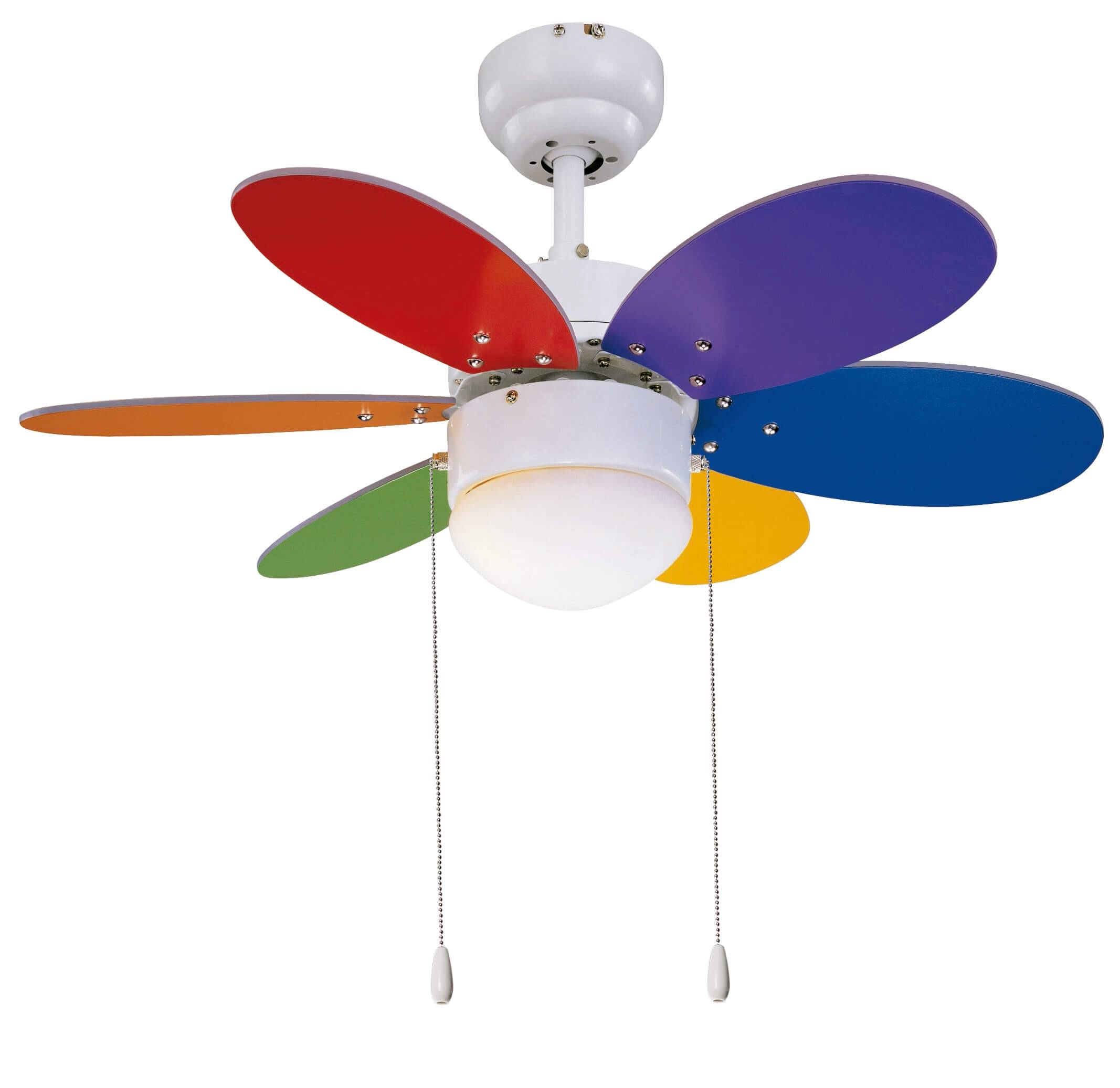 Deckenventilator Rainbow Color 76 cm mit Licht