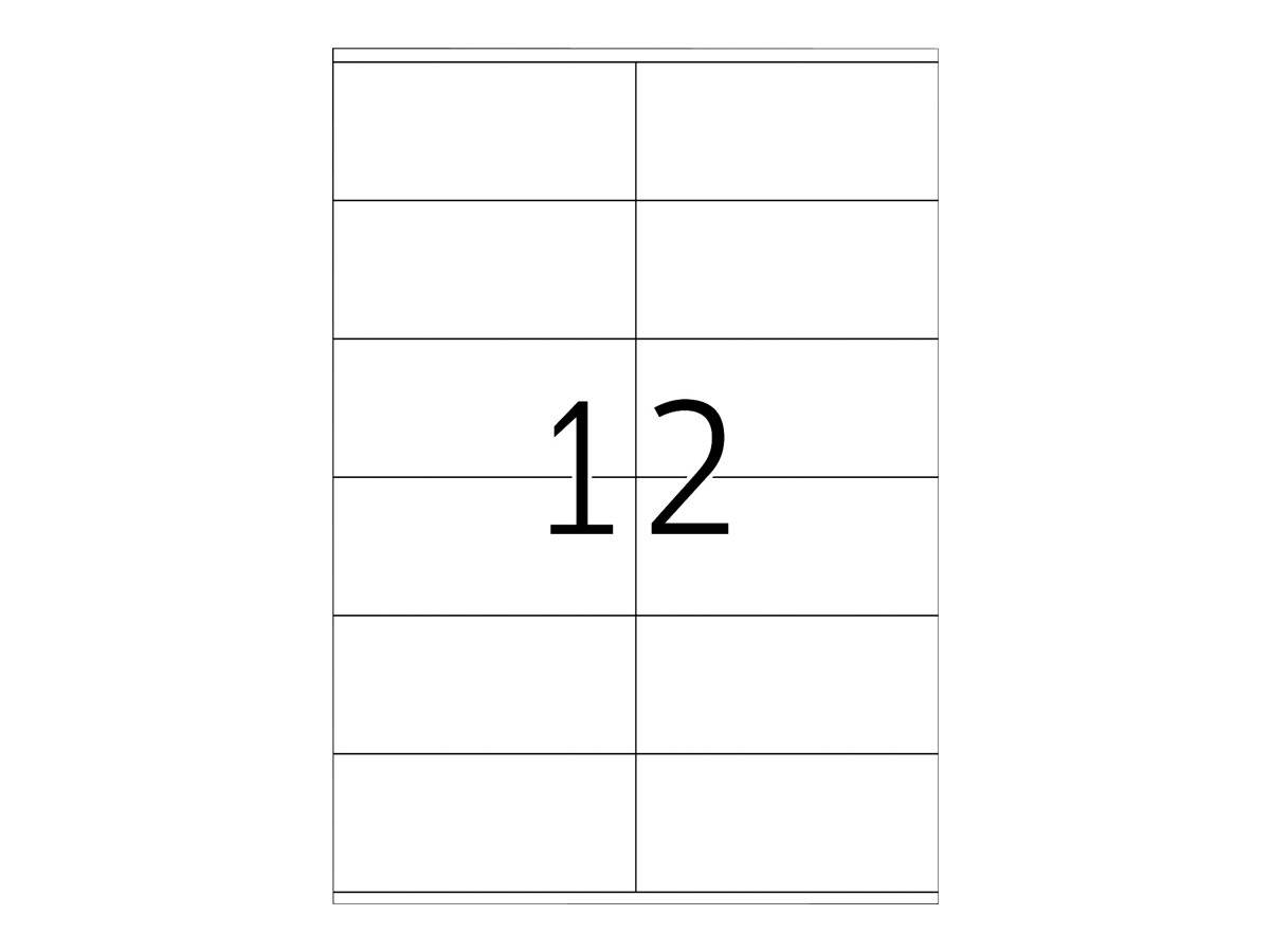 HERMA Special - Papier - matt - extra stark selbstklebend - weiß - 105 x 48 mm 300 Etikett(en) (25 Bogen x 12)