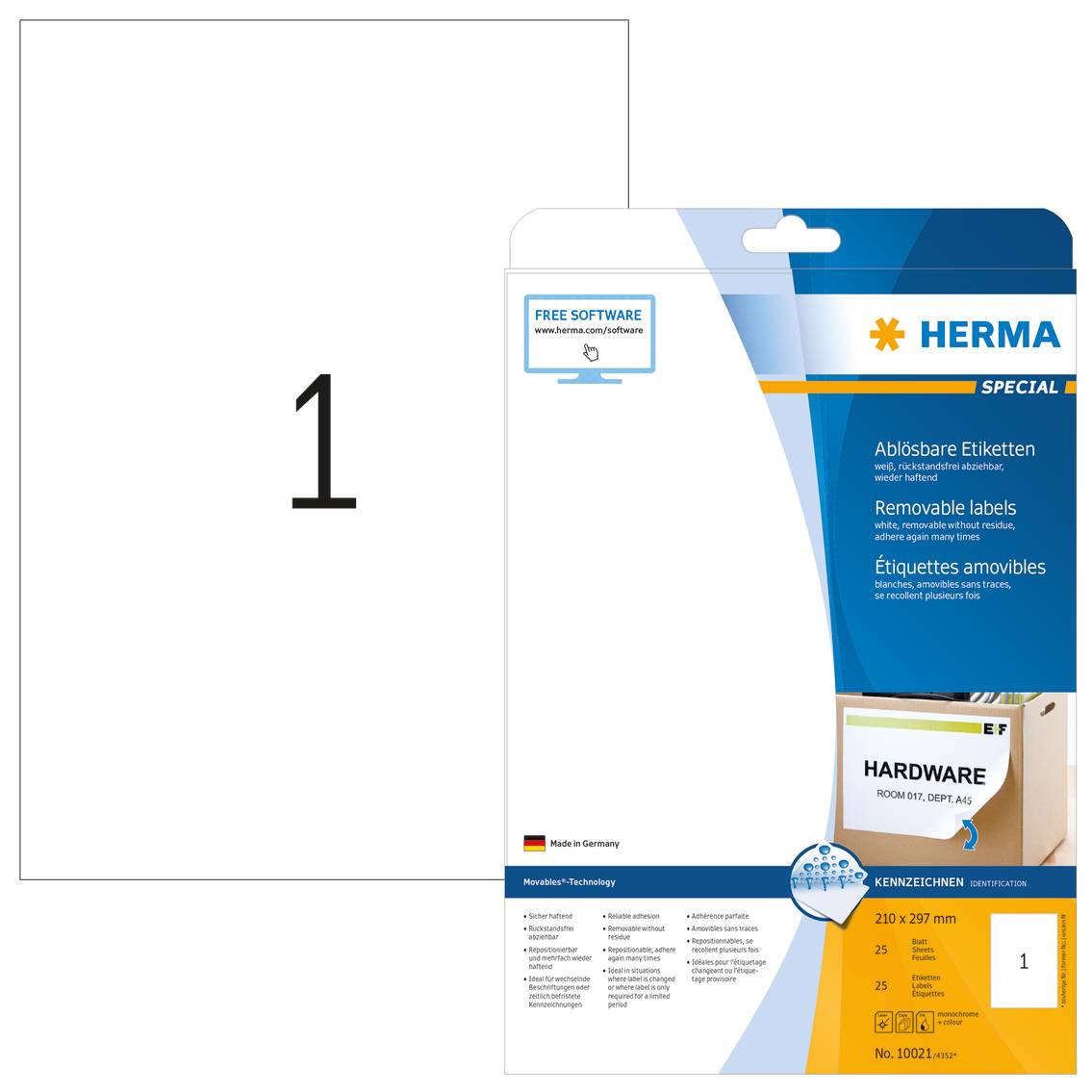 HERMA Special - Papier - matt - selbstklebend, entfernbarer Klebstoff - weiß - A4 (210 x 297 mm)