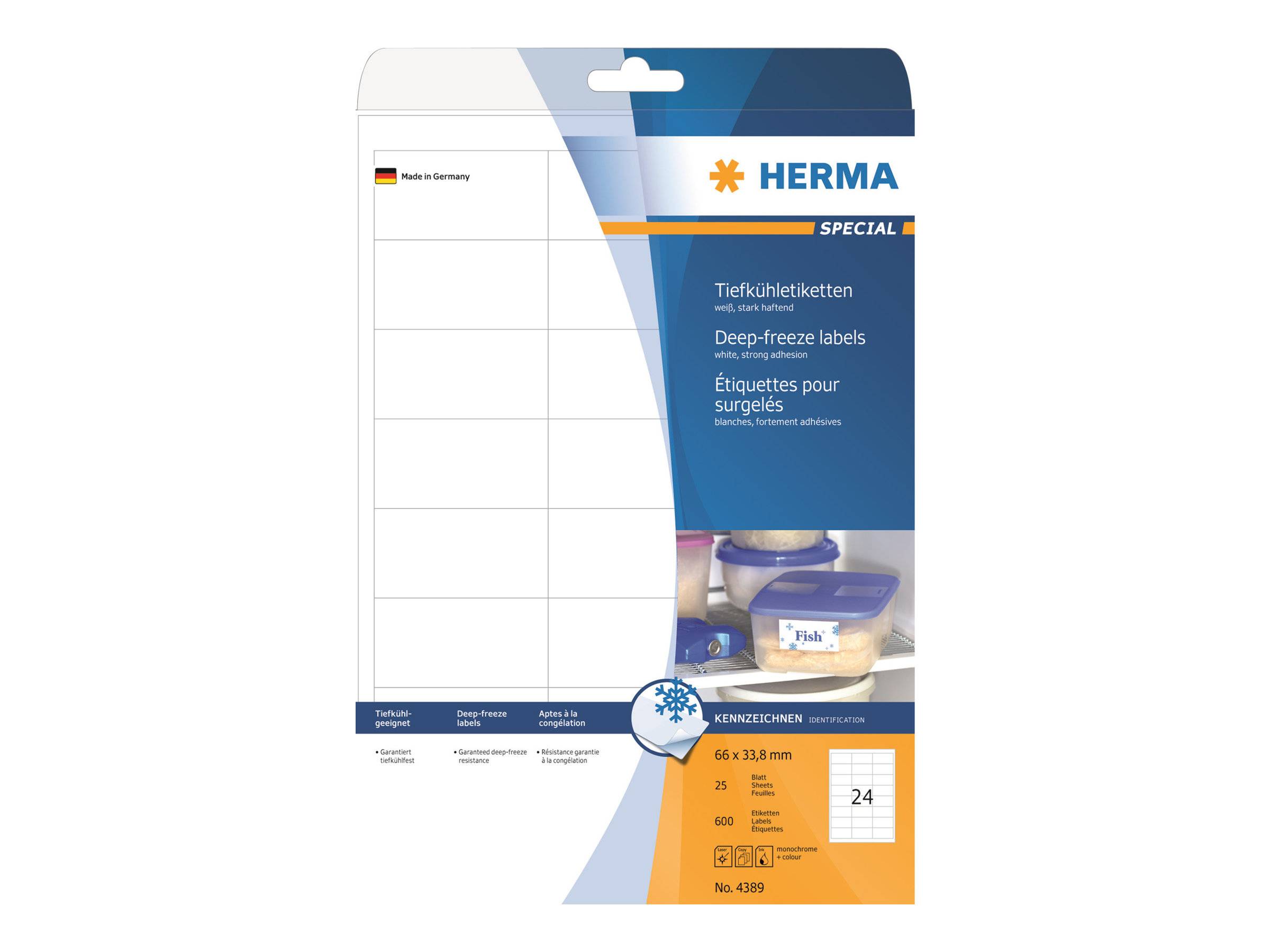 HERMA Special - Weiß - 66 x 33.8 mm 600 Etikett(en) (25 Bogen x 24)