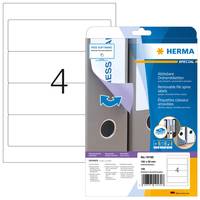 HERMA Special - Papier - matt - selbstklebend, entfernbarer Klebstoff - weiß - 192 x 59 mm 100 Etikett(en) (25 Bogen x 4