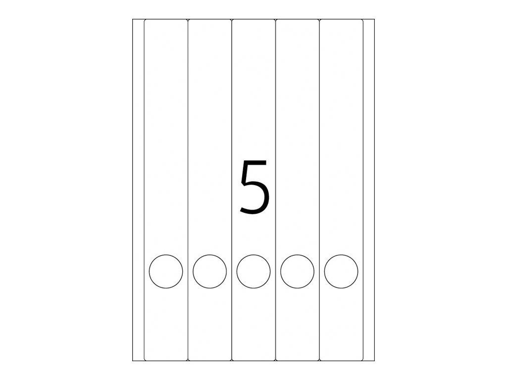 HERMA Special - Papier - matt - selbstklebend, entfernbarer Klebstoff - weiß - 38 x 297 mm 125 Etikett(en) (25 Bogen x 5)