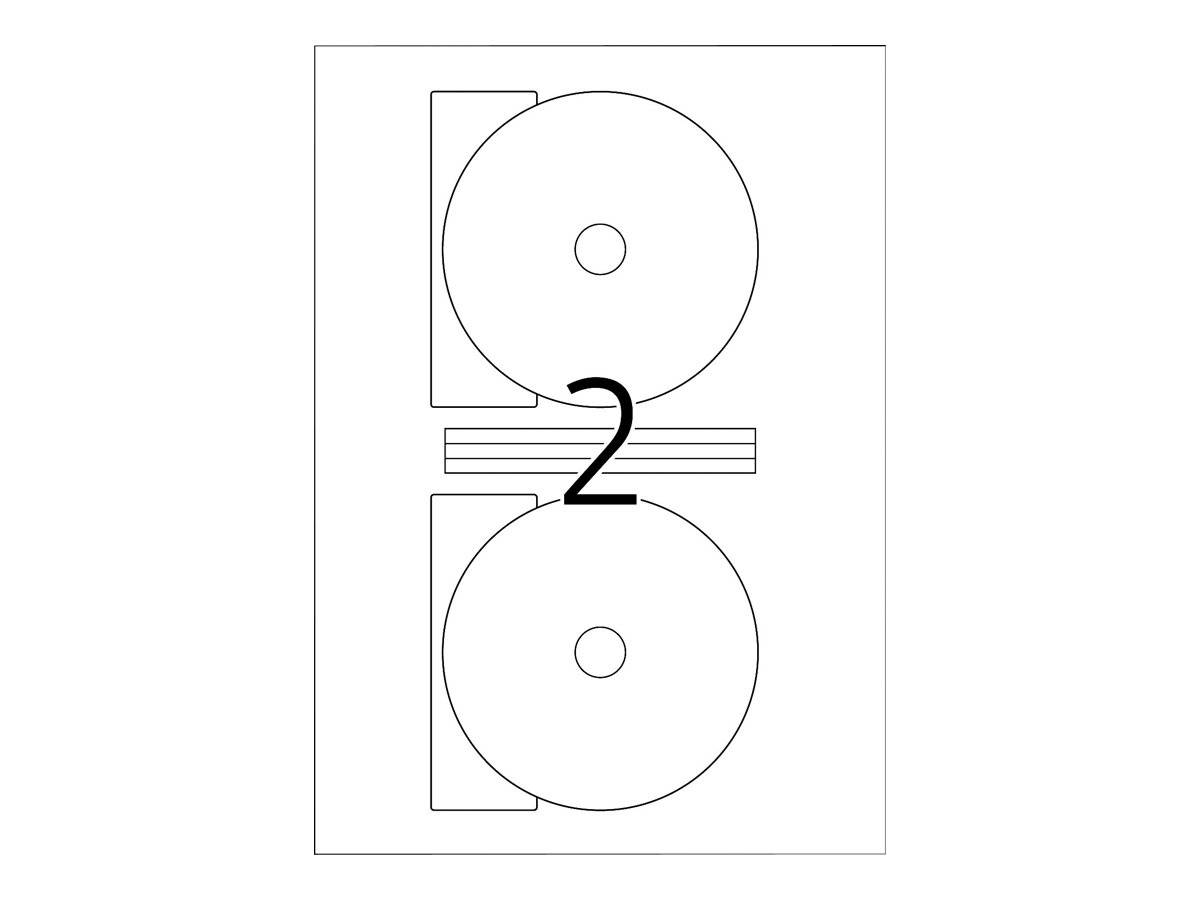 HERMA Special Maxi - Papier - matt - permanent selbstklebend - weiß - 116 mm rund 50 Etikett(en) (25 Bogen x 2)