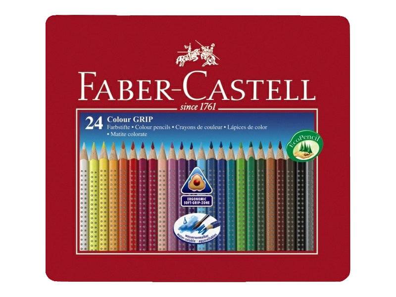 FABER-CASTELL GRIP 2001 - Farbstift - gemischte Farben (Packung mit 24)