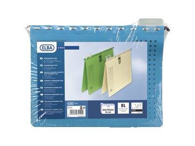 ELBA chic ULTIMATE - Hängehefter - für A4 - Kapazität: 200 Blätter - Blau (Packung mit 5)