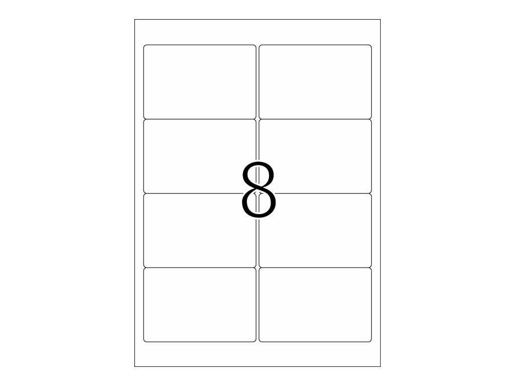HERMA Special - Papier - matt - selbstklebend, entfernbarer Klebstoff - weiß - 96 x 63.5 mm 800 Etikett(en) (100 Bogen x 8)
