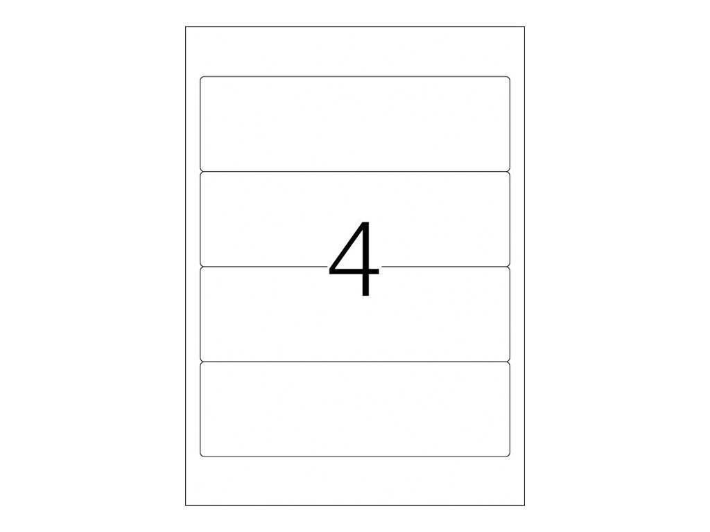 HERMA Special - Papier - matt - permanent selbstklebend - weiß - 192 x 59 mm 400 Etikett(en) (100 Bogen x 4)