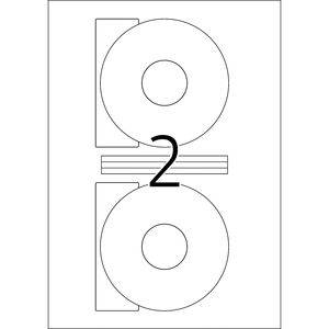 HERMA Special - Papier - matt - permanent selbstklebend - weiß - 116 mm rund 50 Etikett(en) (25 Bogen x 2)