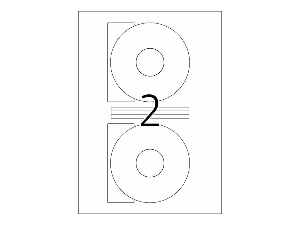 HERMA Special - Papier - matt - permanent selbstklebend - weiß - 116 mm rund 50 Etikett(en) (25 Bogen x 2)