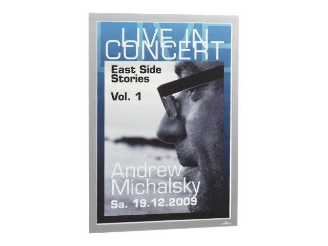 DURABLE DURAFRAME - Dokumentenhalterung - für A3 - doppelseitig - Silber (Packung mit 2)