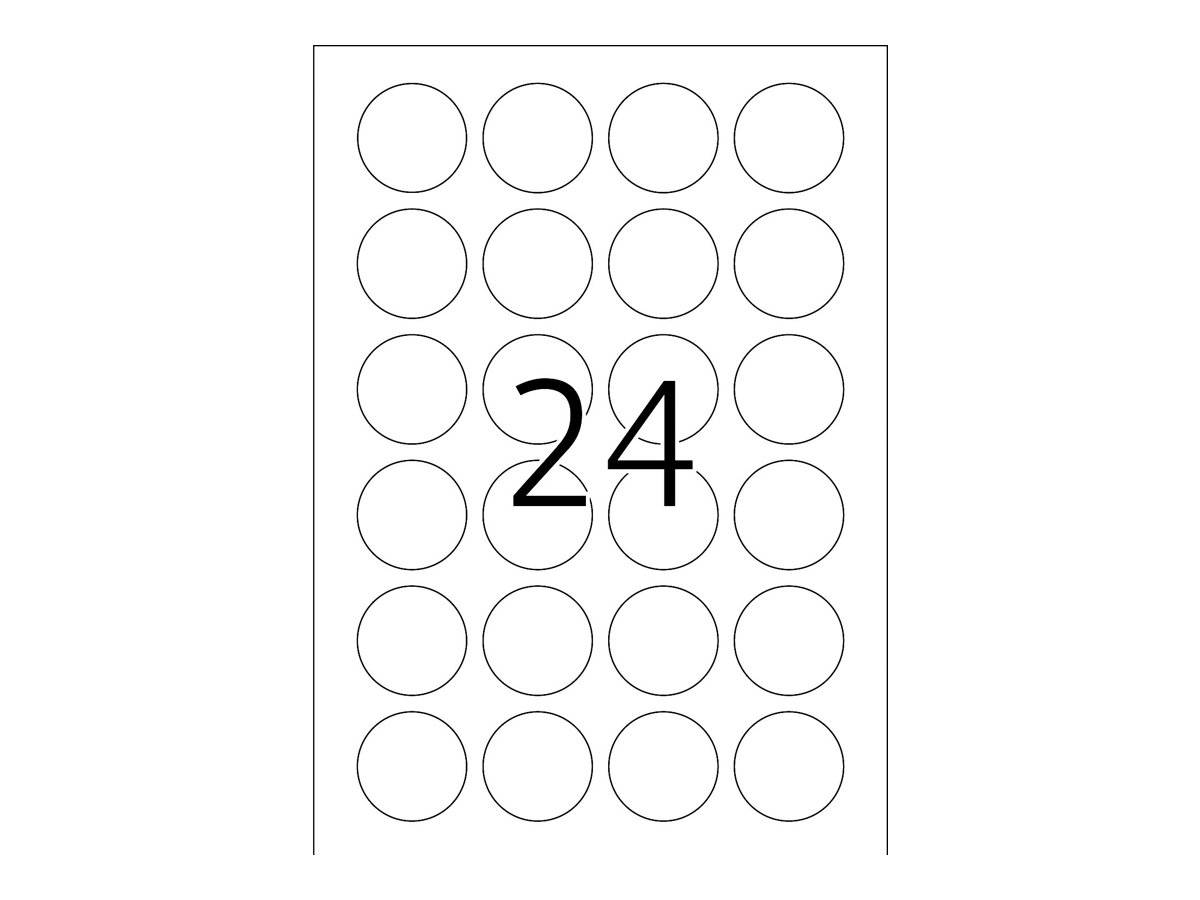 HERMA Special - Polyester - selbstklebend - durchsichtig - 40 mm rund 600 Etikett(en) (25 Bogen x 24)