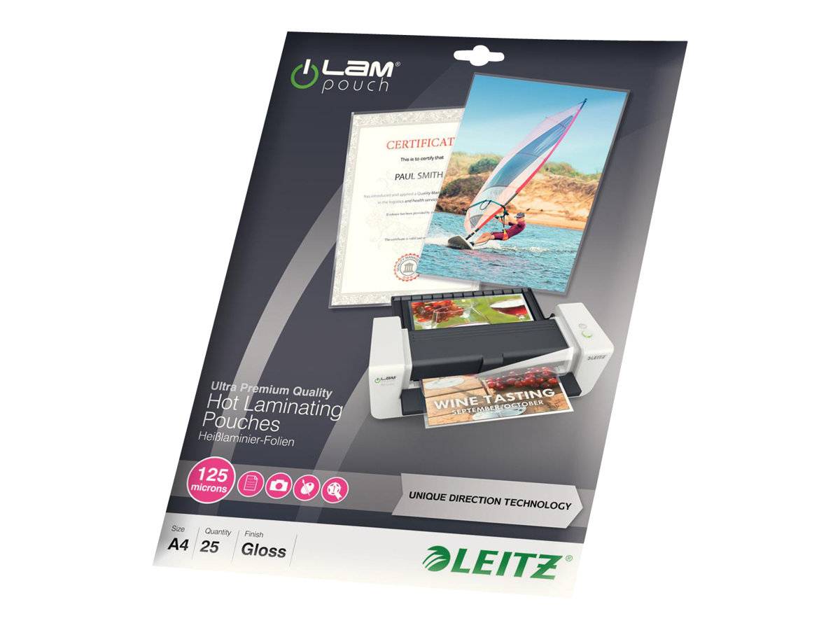 Leitz - 25 - glänzend, kristallklar - A4 (210 x 297 mm)