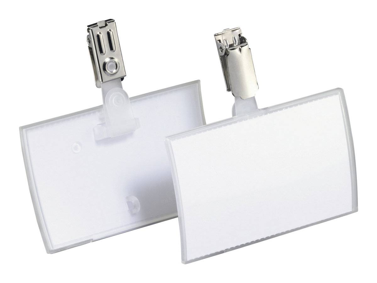 Durable CLICK FOLD - Namensschild - für 54 x 90 mm - Clip - durchsichtig (Packung mit 25)