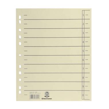 Soennecken Trennblätter 1496 DIN A4 180g RC Karton ch 100 St./Pack.