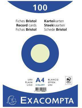 Exacompta Karteikarte 10346E DIN A4 blanko grün 100 St./Pack.
