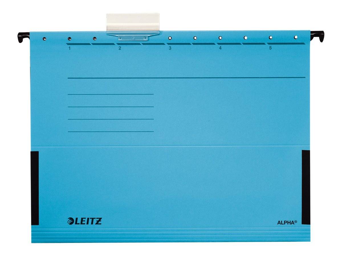 ESSELTE LEITZ - Leitz ALPHA - Hängeregister - V-Base - für A4 - mit Register - Blau (Packung mit 5)