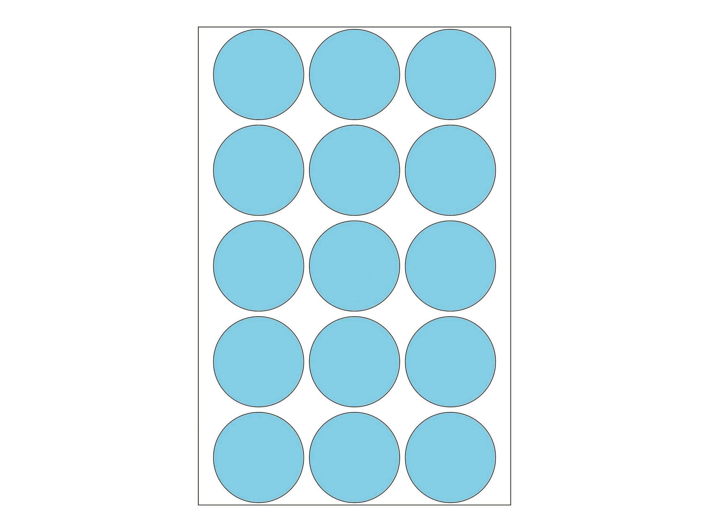 HERMA Papier - permanent selbstklebend - Blau - 32 mm rund 480 Etikett(en) (32 Bogen x 15)