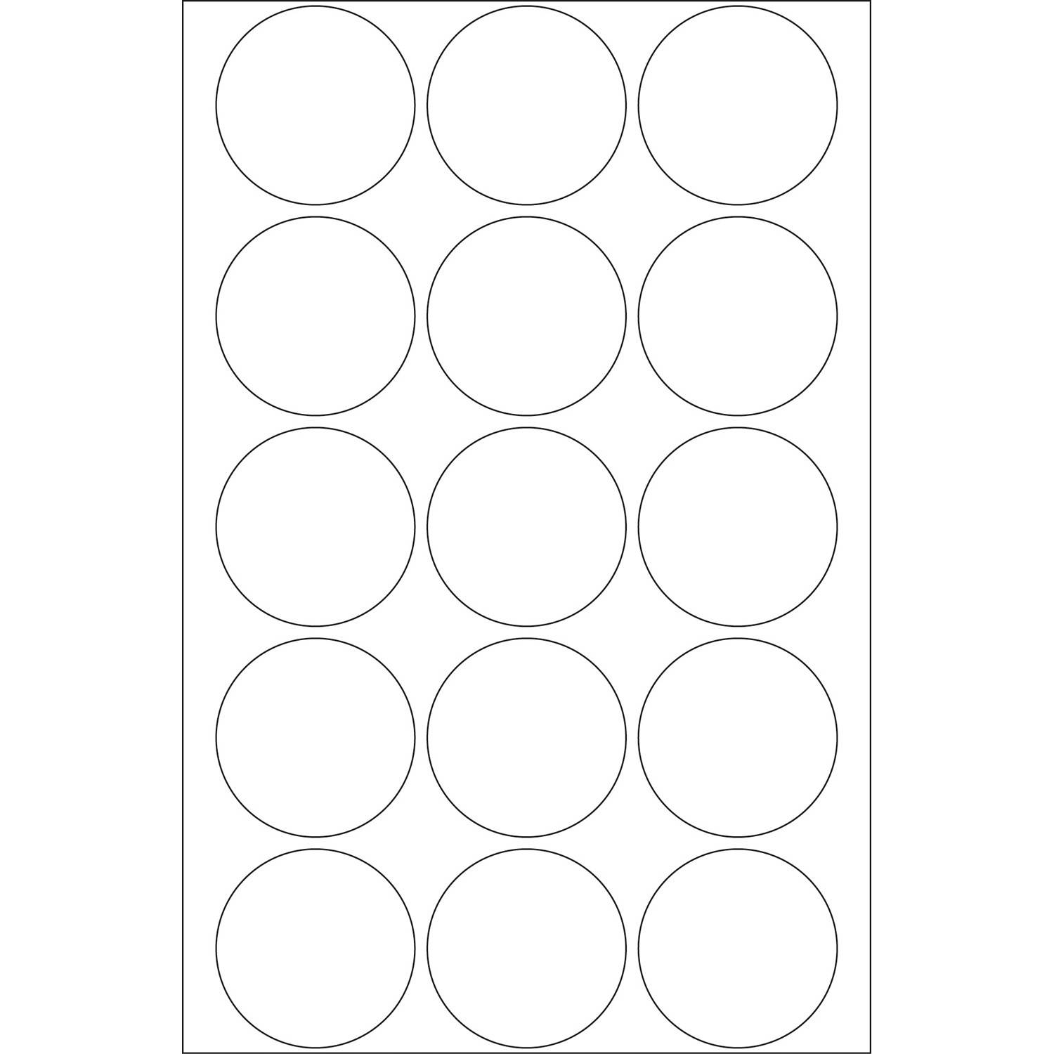 HERMA - Permanenter Klebstoff - weiß - 32 mm rund 480 Etikett(en) (32 Bogen x 15)