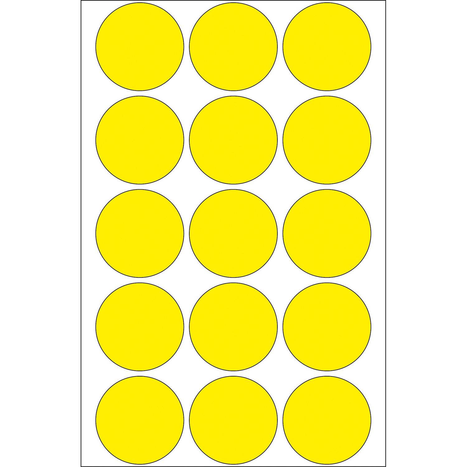 HERMA - Papier - permanent selbstklebend - Gelb - 32 mm rund 480 Etikett(en) (32 Bogen x 15)