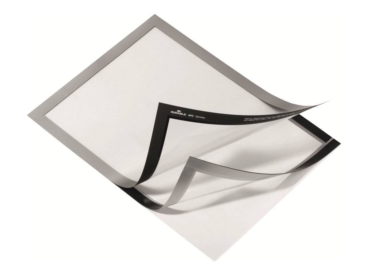 DURABLE DURAFRAME - Dokumentenhalterung - Oberflächenmontage - für A4 - doppelseitig - Silber (Packung mit 10)