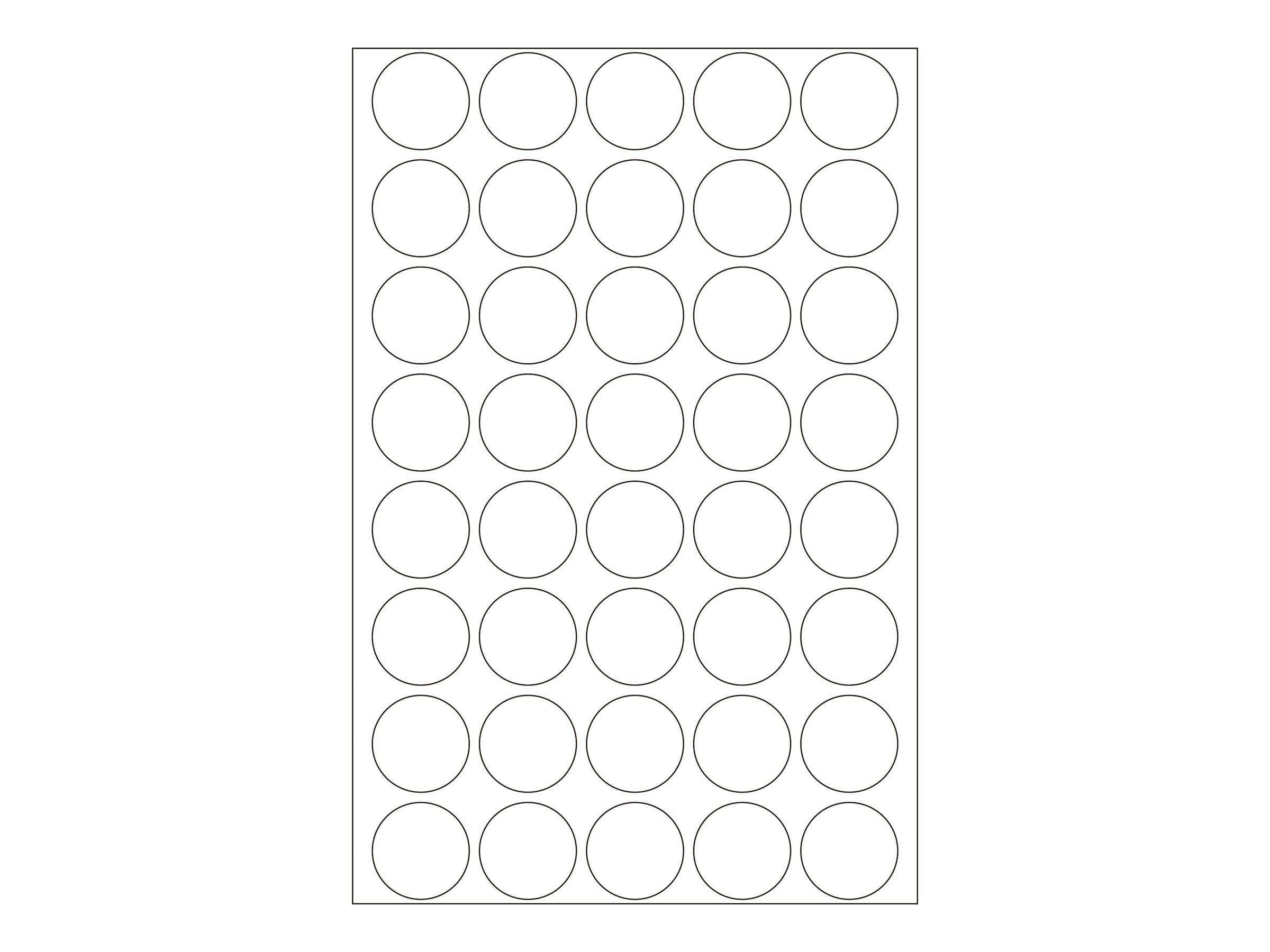 HERMA - Verschlussetiketten - 19 mm diameter - durchsichtig - Polyester (Packung mit 640)