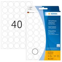 HERMA - Verschlussetiketten - 19 mm diameter - durchsichtig - Polyester (Packung mit 640)