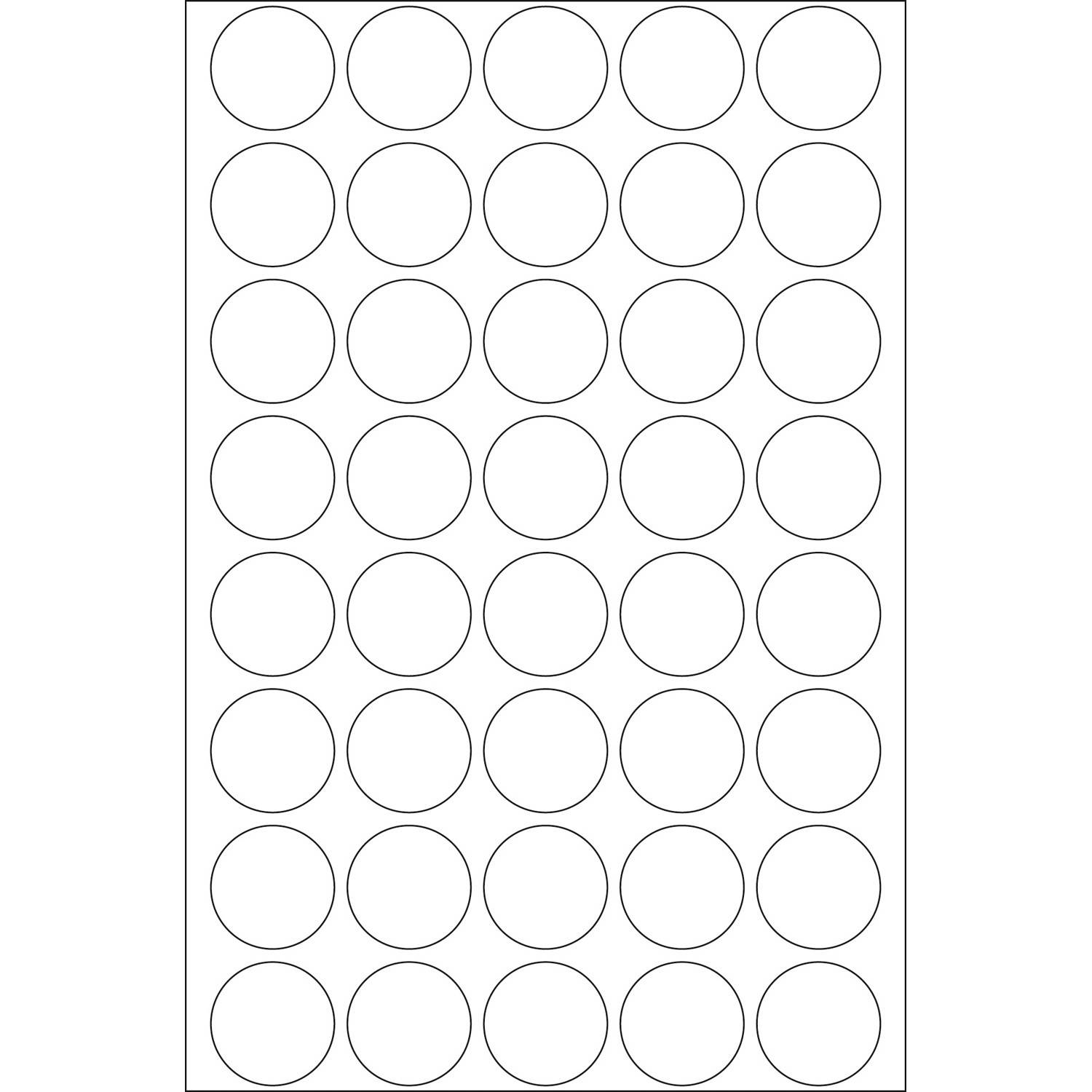 HERMA - Verschlussetiketten - 19 mm diameter - durchsichtig - Polyester (Packung mit 640)