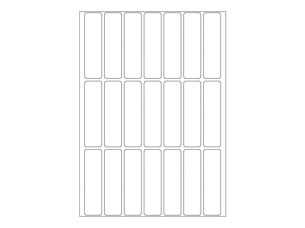 HERMA - Permanenter Klebstoff - weiß - 13 x 50 mm 672 Etikett(en) (32 Bogen x 21)