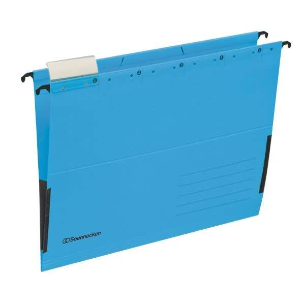 Hängetasche 2030 DIN A4 220g RC Karton blau 25 Stück