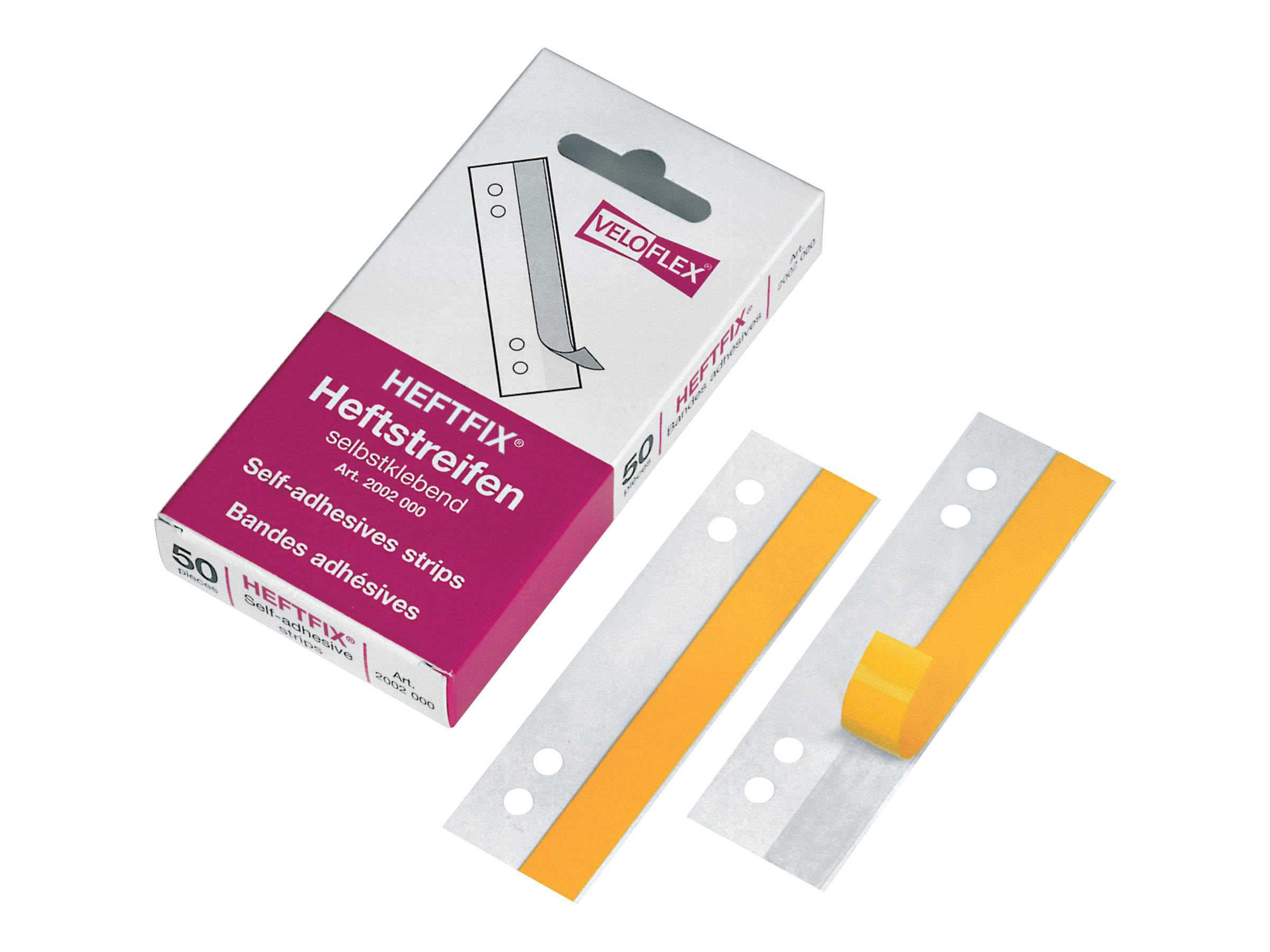 VELOFLEX HEFTFIX - Broschürenablageleiste - Glasklar (Packung mit 50)