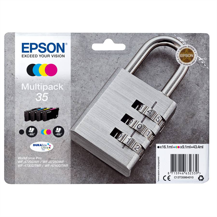 Epson 35 Multipack - 4er-Pack - Schwarz, Gelb, Cyan, Magenta
